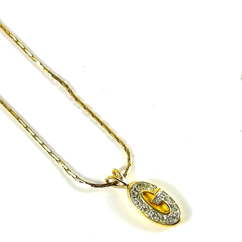 Givenchy Crystal “G” Pendant Necklace